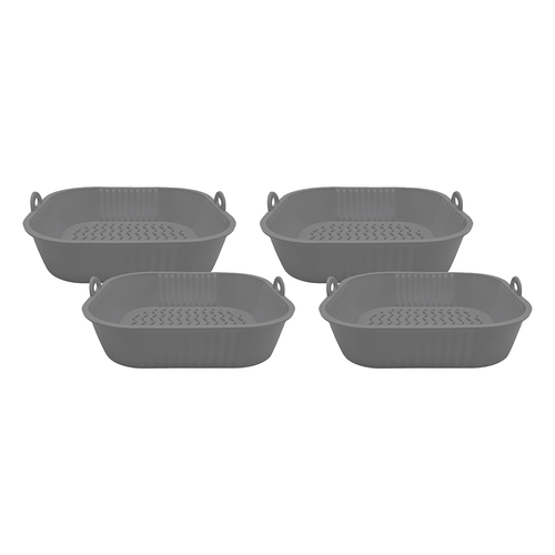 2 x 2pc Innobella Reusable Non-Stick Silicone Air Fryer Liner - Grey