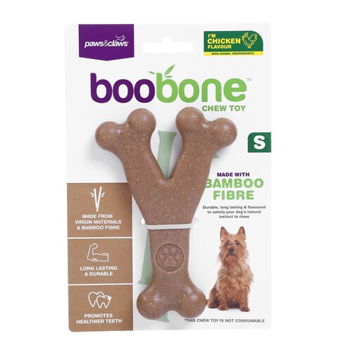 Paws & Claws BooBone Small Wishbone Chew Toy - Assorted Flavour