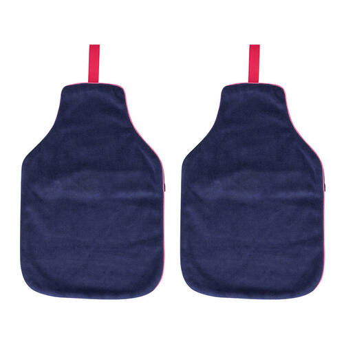 2PK Annabel Trends Cosy Luxe Velvet Hot Water Bottle Cover 37cm Sapphire Blue