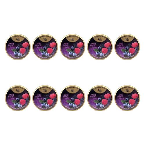 10PK Cavendish & Harvey Wild Berry Drops 175g Candy Lollies Sweet Confectionery