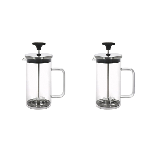 2x La Cafetiere 3-Cup 350ml Glass Coffee French Press - Clear