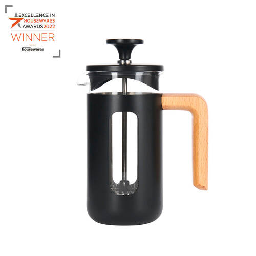 La Cafetiere Pisa 3-Cup 350ml Stainless Steel/Glass French Press - Black