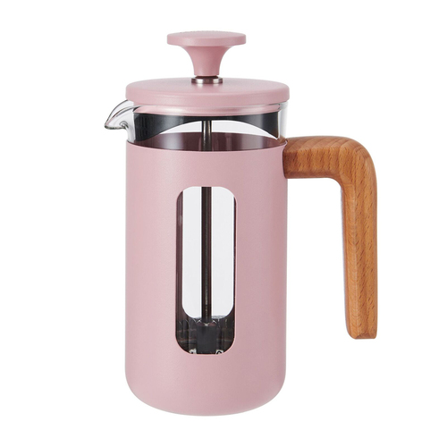 La Cafetiere Pisa 3-Cup 350ml Stainless Steel/Glass French Press - Pink
