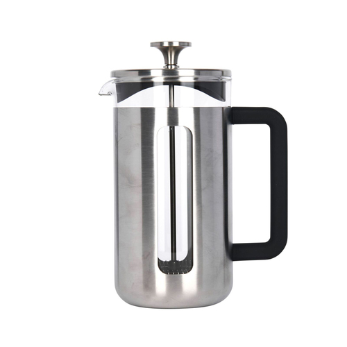 La Cafetiere Pisa 8-Cup 1L Brushed Stainless Steel/Glass French Press - SLV