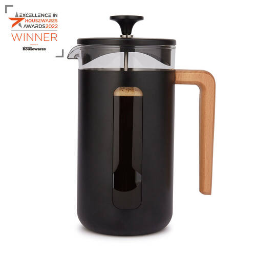 La Cafetiere Pisa 8-Cup 1L Stainless Steel/Glass Coffee French Press - Black