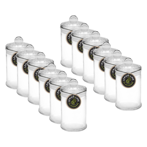 12pk Lemon & Lime 150ml/11x6cm Glass Multipurpose Jar - Clear