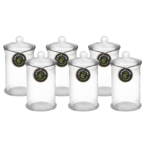 6PK Lemon & Lime 370ml/14.5cm Multipurpose Glass Jar w/ Suction Lid - Clear