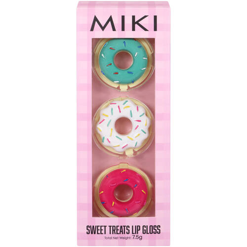 Miki Sweet Treats Lip Gloss With Blueberry Strawberry Raspberry - Clear - 3y+