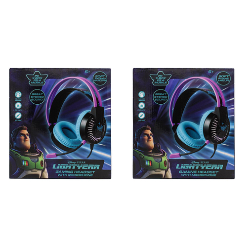 2PK Disney Pixar Lightyear Gaming Headset w/ Microphone For Xbox/PS4/Mobile 5y+