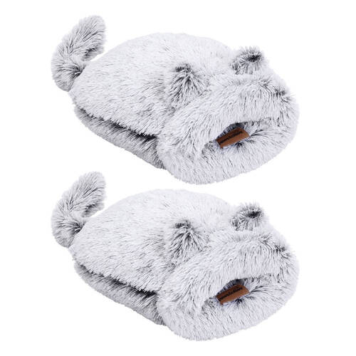 2PK Paws & Claws Calming Plush Cat Snuggler - Grey