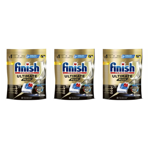 3PK 70pc Finish Powerball Ultimate Plus Dishwashing Cleaning Tablets