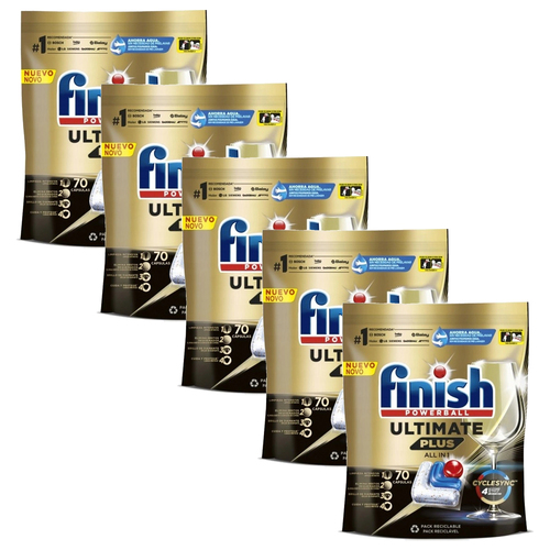 5x 70pc Finish Powerball Ultimate Plus Dishwashing Cleaning Tablets