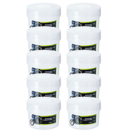 10PK Lemon & Lime 1L Keep Fresh Stackable Food Storer