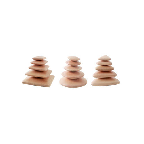 Vivaio Wooden Pebble Stacker Set Educational Play Toy Kids/Children - 3y+