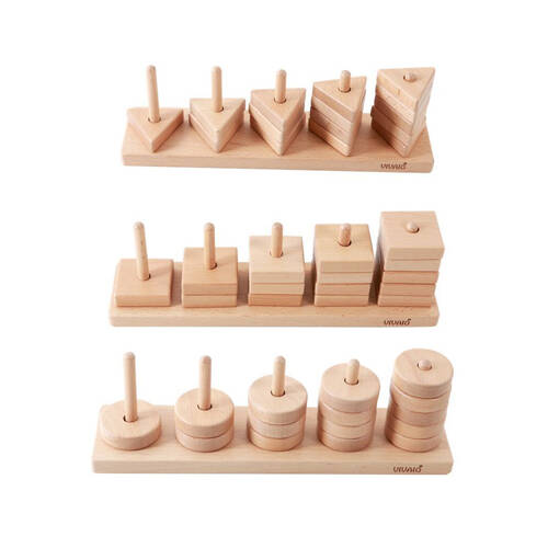 Vivaio Shape Matching Set Shapes Educational Toy Brown Kids/Children - 3y+