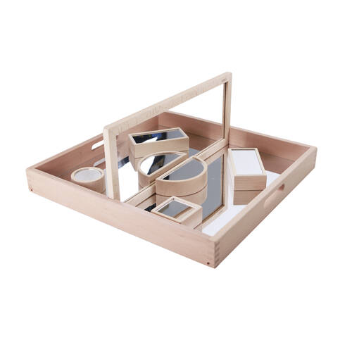 Vivaio Mirror Tray and Block Set Educational Exploration Toy Kids/Children - 3y+