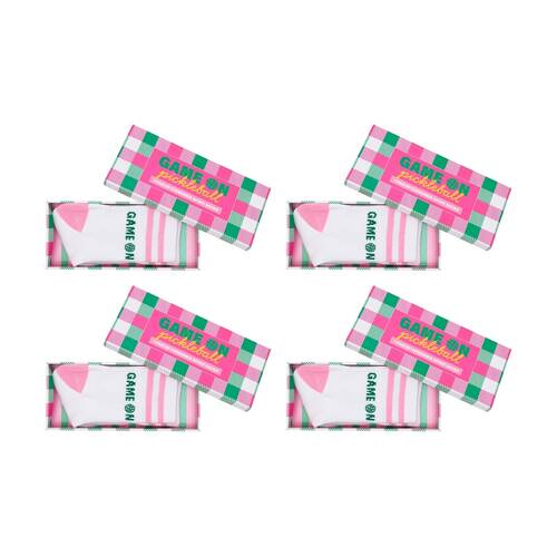 4PK Annabel Trends Multi Design Pickleball Women's Socks W/ Box Size 7-9 Game On