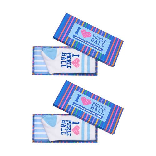 2PK Annabel Trends Multi Design Pickleball Women's Socks W/ Box Size 7-9 Love