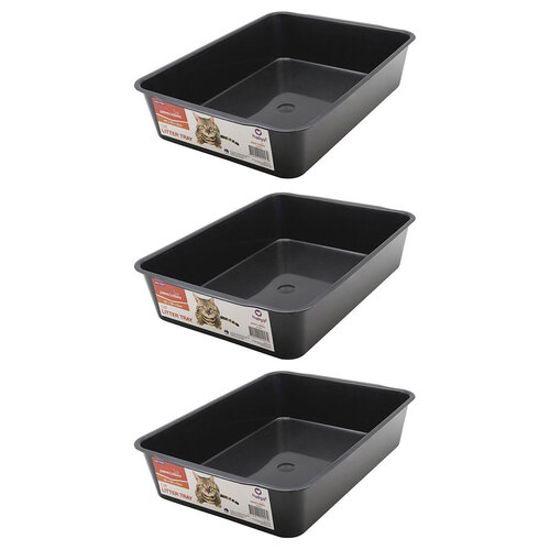 3PK Paws & Claws Cat Litter Tray