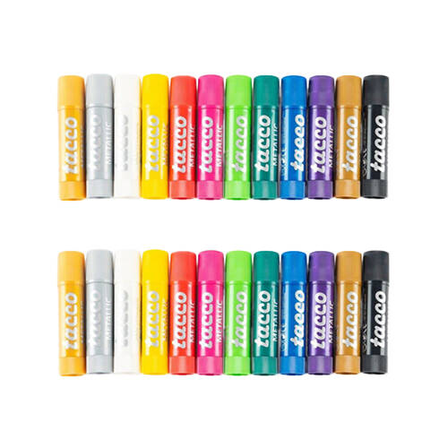 2x 12pc Tacco Metallic Solid Poster Paint Art Supplies & Craft Kids/Children - 3y+