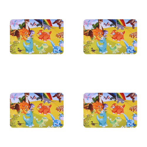 4x 60pc Miki Dinosaur Wooden Jigsaw Puzzle for Kids/Children Multicolour 3y+