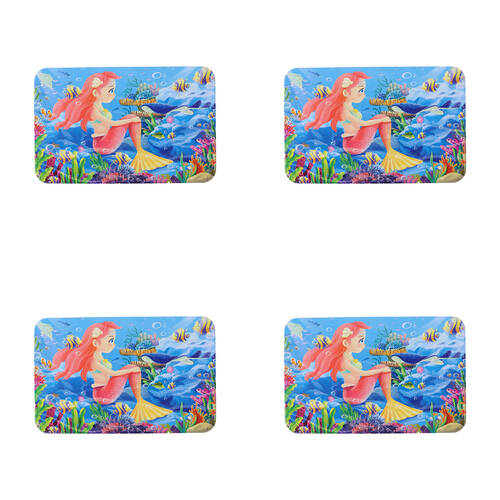 4x 60pc Miki Mermaid Wooden Jigsaw Puzzle for Kids/Children Multicolour 3y+