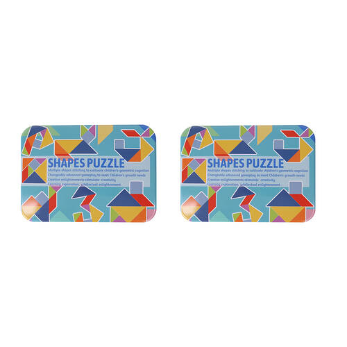2PK Miki Tangram Shapes Puzzle With 120 Designs For Kids Multicolour 3y+
