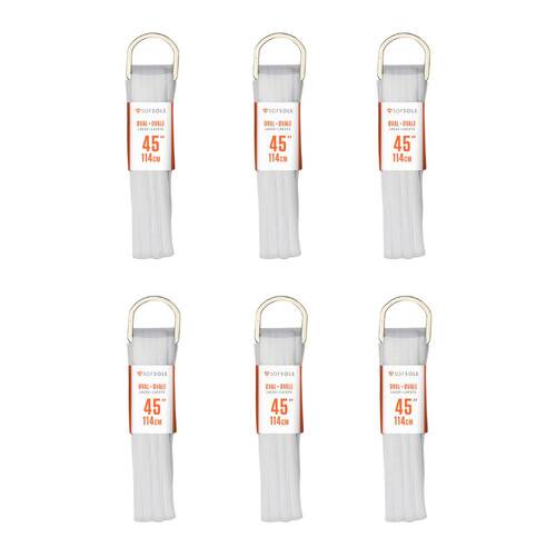 6PK SofSole Athletic Oval Sport Shoe 45" Laces - White