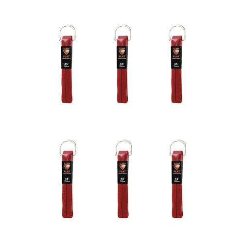 6PK SofSole Athletic Flat Sport Shoe 45" Laces - Red