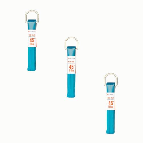 3PK SofSole Athletic Flat Sport Shoe 45" Laces - Aqua