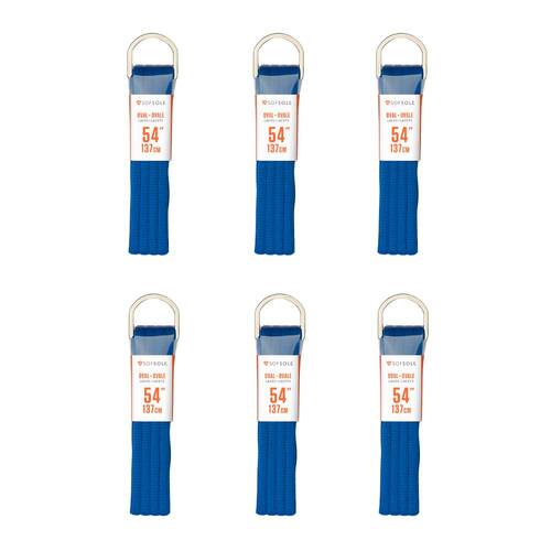 6PK SofSole Athletic Oval Sport Shoe 54" Laces - Royal