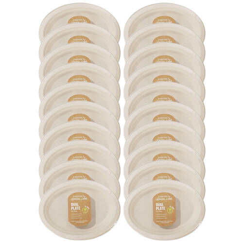 20x 10PK Lemon & Lime Sugarcane Oval Pate - Natural