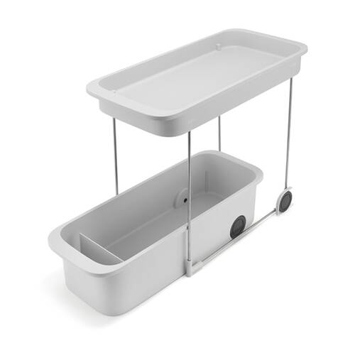 Joseph Joseph CupboardStore 2-Tier Caddy Cupboard Storage Organiser Light Stone