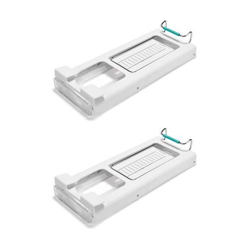 2PK Joseph Joseph FridgeStore Under-Shelf Bottle Holder Fridge Organiser White