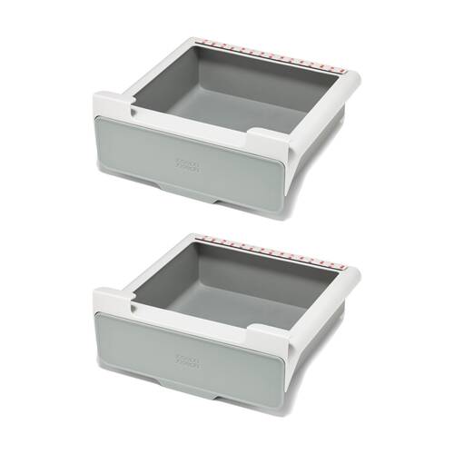 2PK Joseph Joseph CupboardStore Under-Shelf Drawer Kitchen Storage Organiser