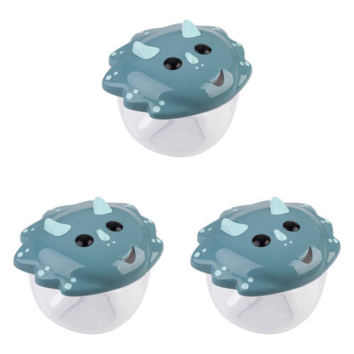 3PK Melii Luxe 3D Animal Leak-Proof Snack Container Lunch Box 232ml Dinosaur