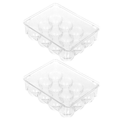 2x Boxsweden Crystal 12 egg Storage Container