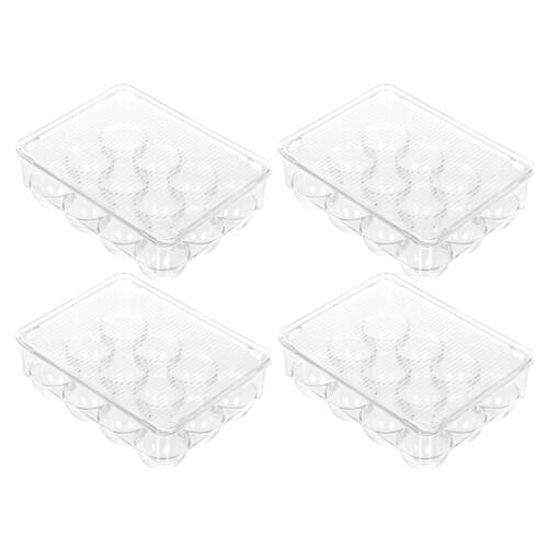 4x Boxsweden Crystal 12 egg Storage Container