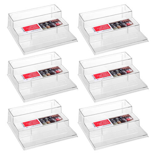 6x Boxsweden Crystal 3 Tier Shelf Organiser