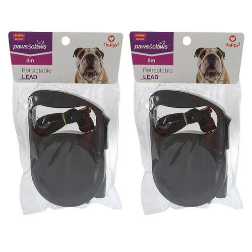 2PK Paws & Claws 5m Retractable Dog Lead