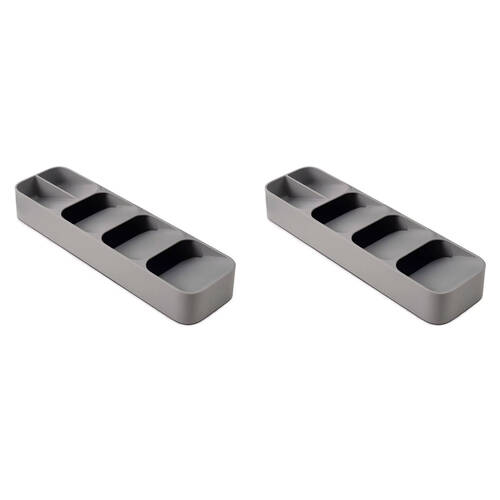 2PK Joseph Joseph DrawerStore Compact Cutlery Organiser Grey