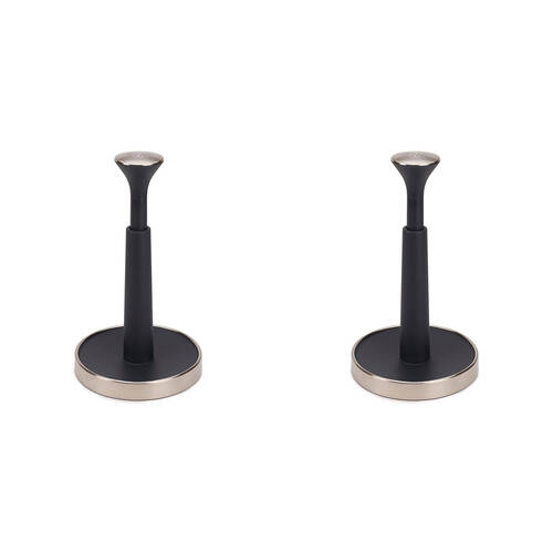 2PK Joseph Joseph Push & Tear Kitchen Roll Holder - Grey