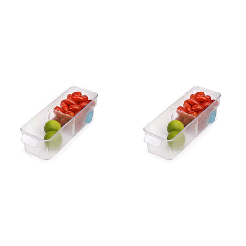 2PK Joseph & Joseph FridgeStore Compact 31cm Storage Bin Small - Clear