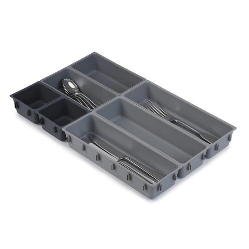 7pc Joseph Joseph Blox Drawer Organiser Set Grey