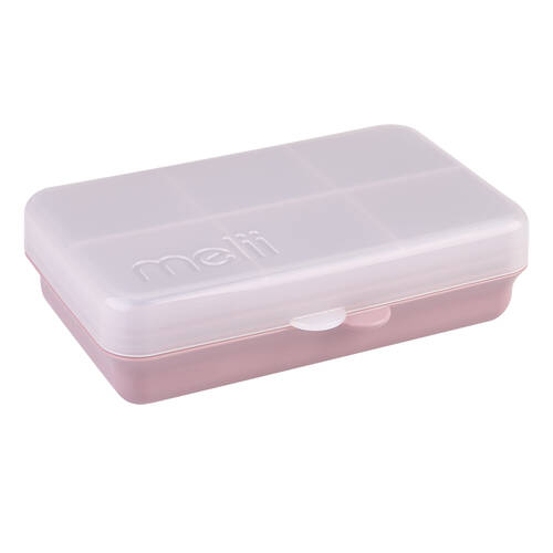 Melii Luxe Snackle Box Food Storage Container w/ 6 Compartments Mini Pink