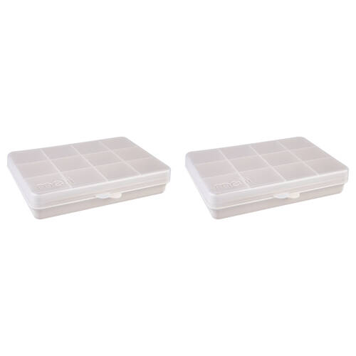 2PK Melii Luxe Snackle Box Food Storage Container w/ 12 Compartments Pink 3y+