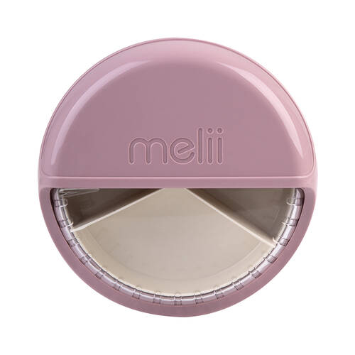 Melii Luxe Round Spin Snack Container Food Storage Box 342ml Pink 3y+