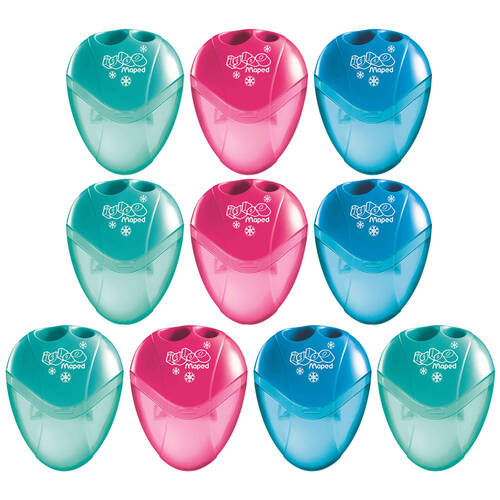 10PK Maped Igloo 2 Hole Sharpener - Assorted