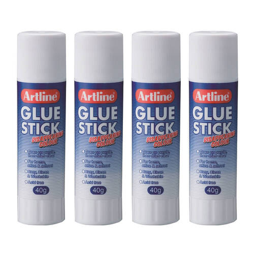 4PK Artline Purple Disappearing 40g Glue Stick