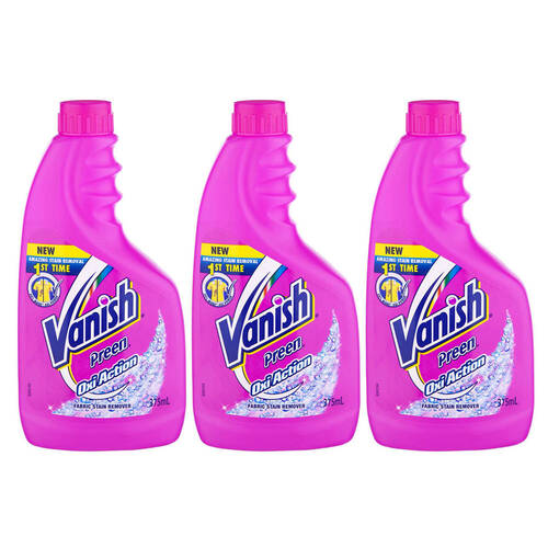 3PK Vanish Preen Oxi Action Detergent Fabric Stain Removal Refiller for Trigger
